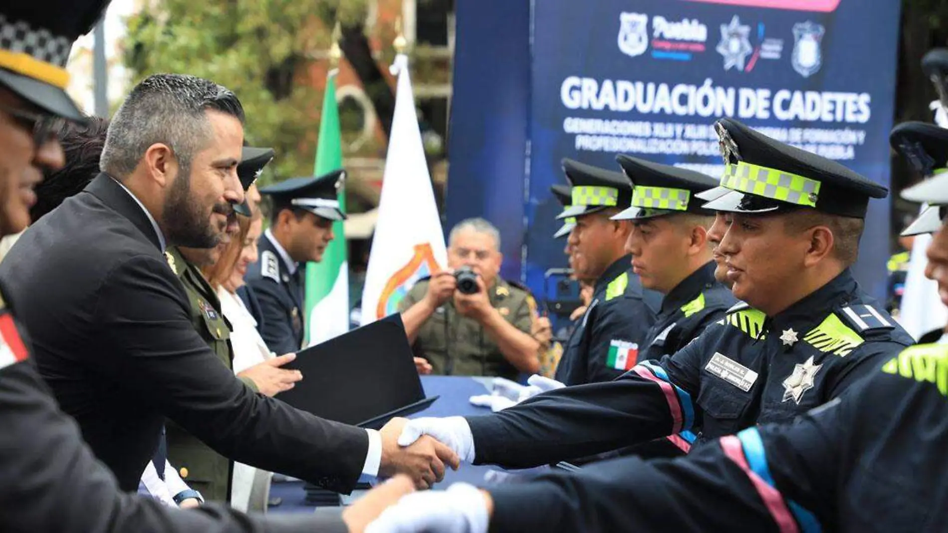 Se graduaron 95 nuevos elementos de la cuadragésima segunda y cuadragésima tercera generación del curso de formación inicial de la SSC Puebla